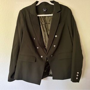 City Chic dark green blazer